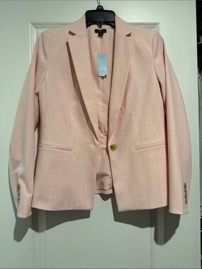 ANTONIO MELANI Blush Pink Single-Button Tailored Blazer